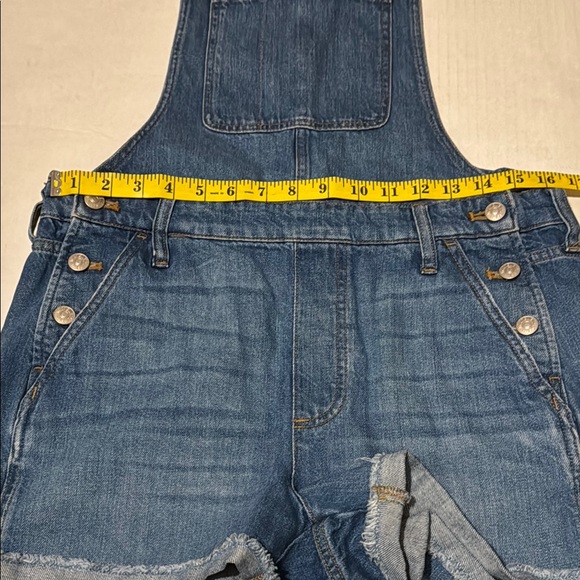Madewell Fair TradeBlue Denim Short Overalls/Shortalls Size M NWT - Picture 3 of 6